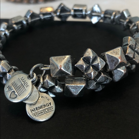 Alex And Ani Studstruck Silver Wrap - Picture 3 of 5